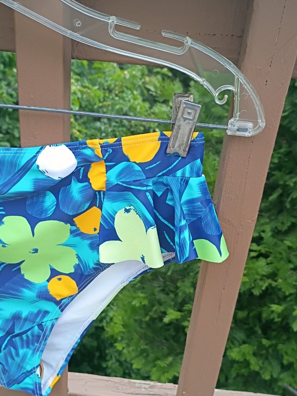Sporlike floral ruffle bikini bottom sz S NEW - Picture 7 of 10